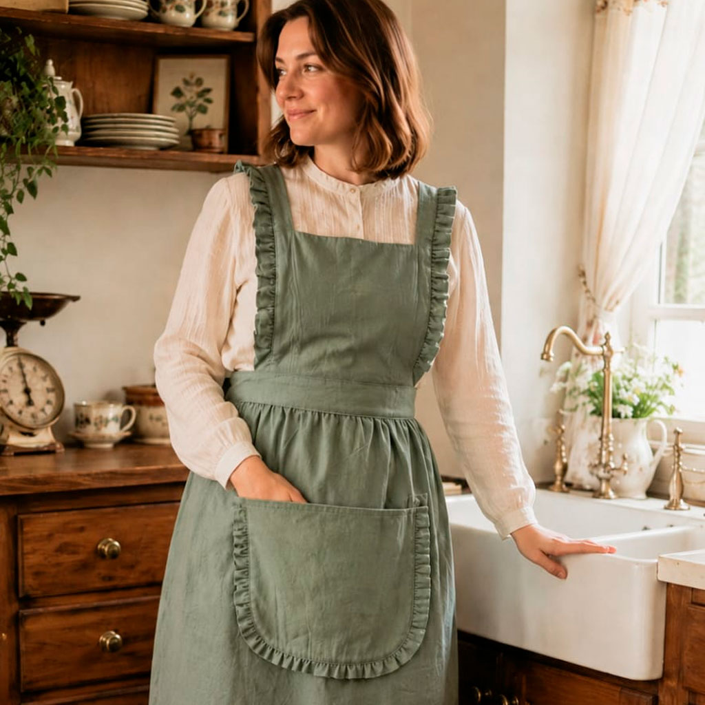 Delantal vintage sin bordar
